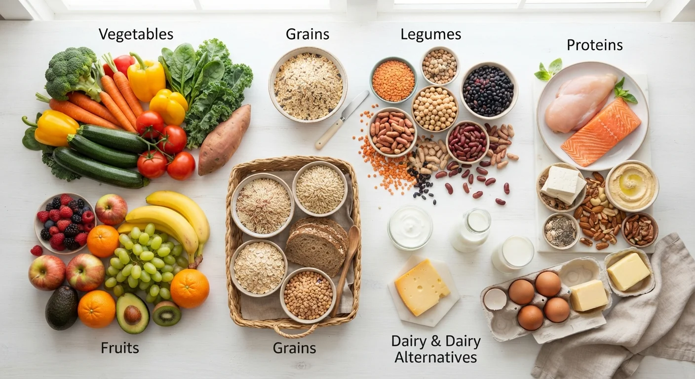 Food Groups, Nutrients, and Dietary Guidelines: A Plain-Language Reference