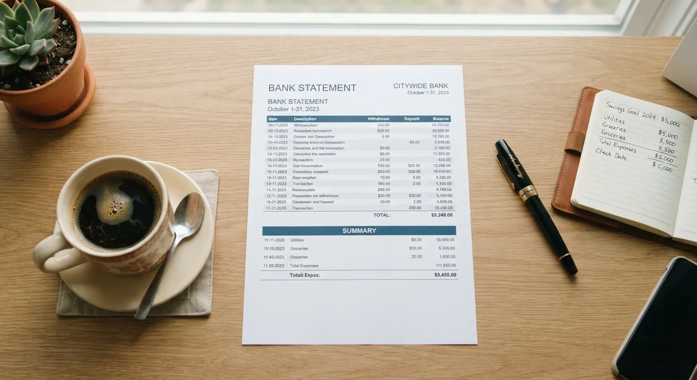 Reading a Bank Statement Without the Confusion